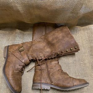 Lace up boots. Worn twice.